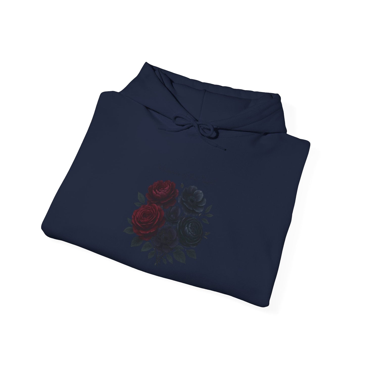 Black Floral Bouquet Hoodie | Minimal Flower Graphic Oceanfront Products