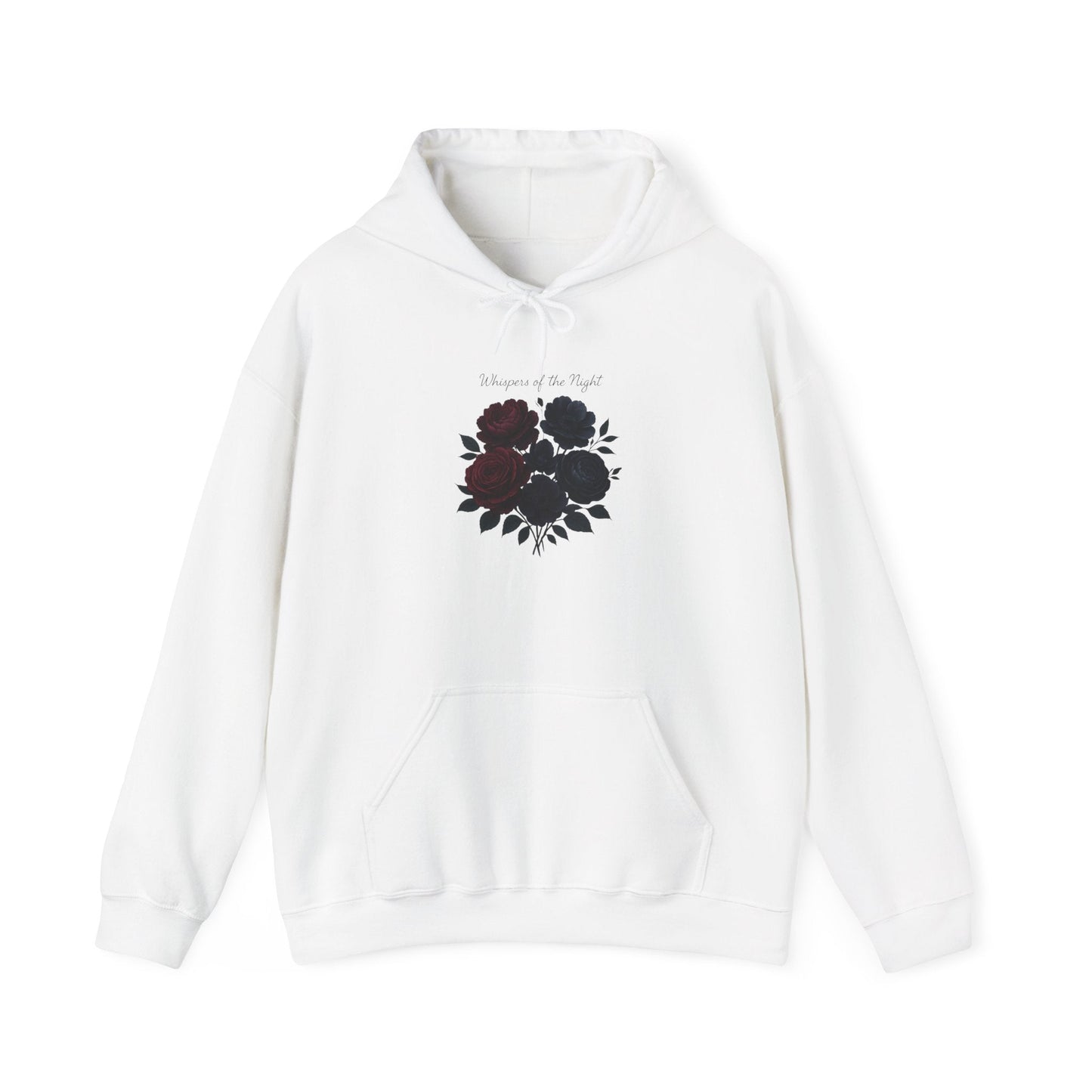 Black Floral Bouquet Hoodie | Minimal Flower Graphic Oceanfront Products