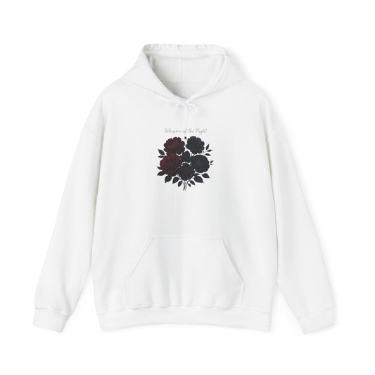 Black Floral Bouquet Hoodie | Minimal Flower Graphic Oceanfront Products