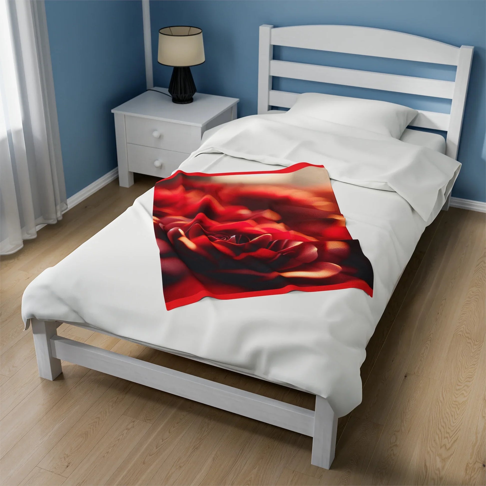 Plush Blanket - Valentine's Day Rose Petals Design - Oceanfront Products