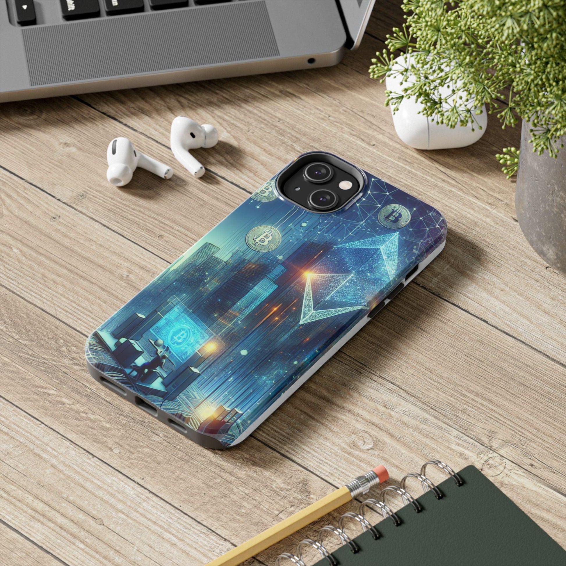 Phone Case - Cryptocurrency Enthusiasts Futuristic Design - Oceanfront Products