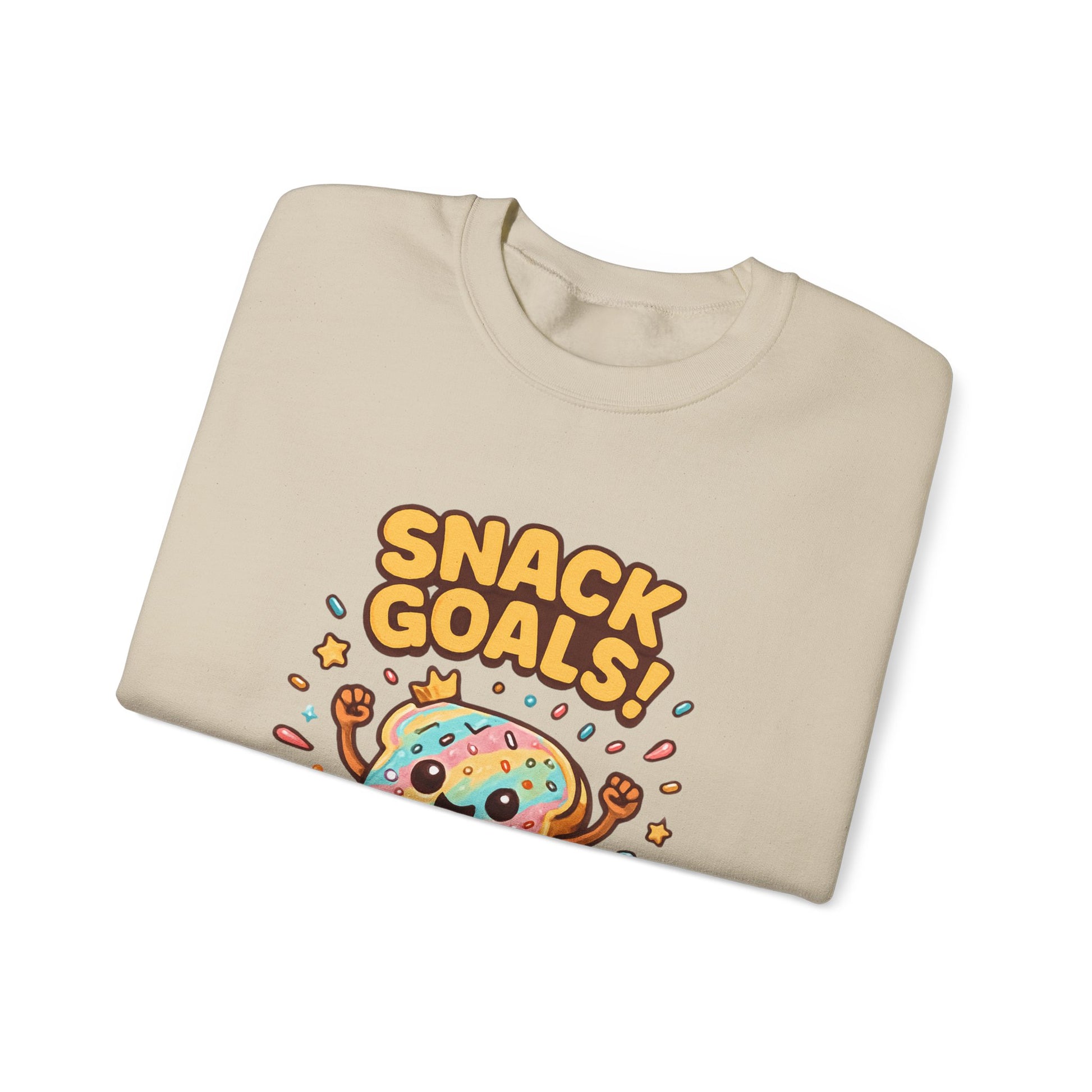 Snack Goals Sweatshirt, Foodie Gift, Comfortable Crewneck, Unisex Jumper, Funny - Oceanfront Products