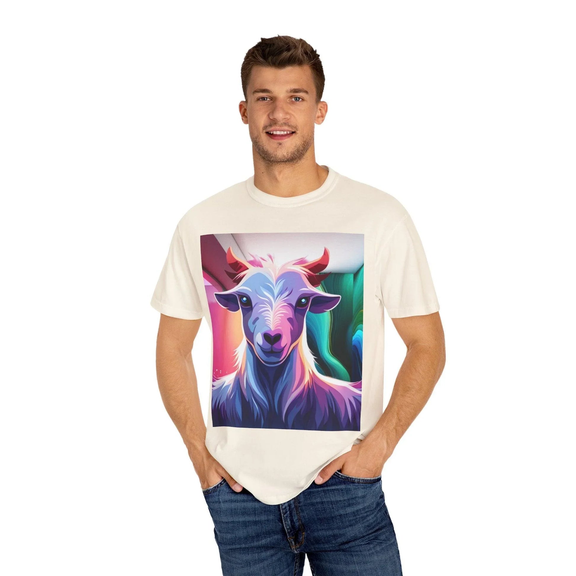 Colorful Goat Graphic Women's T-Shirt: A Blend of Style and Playfulness - Oceanfront Products