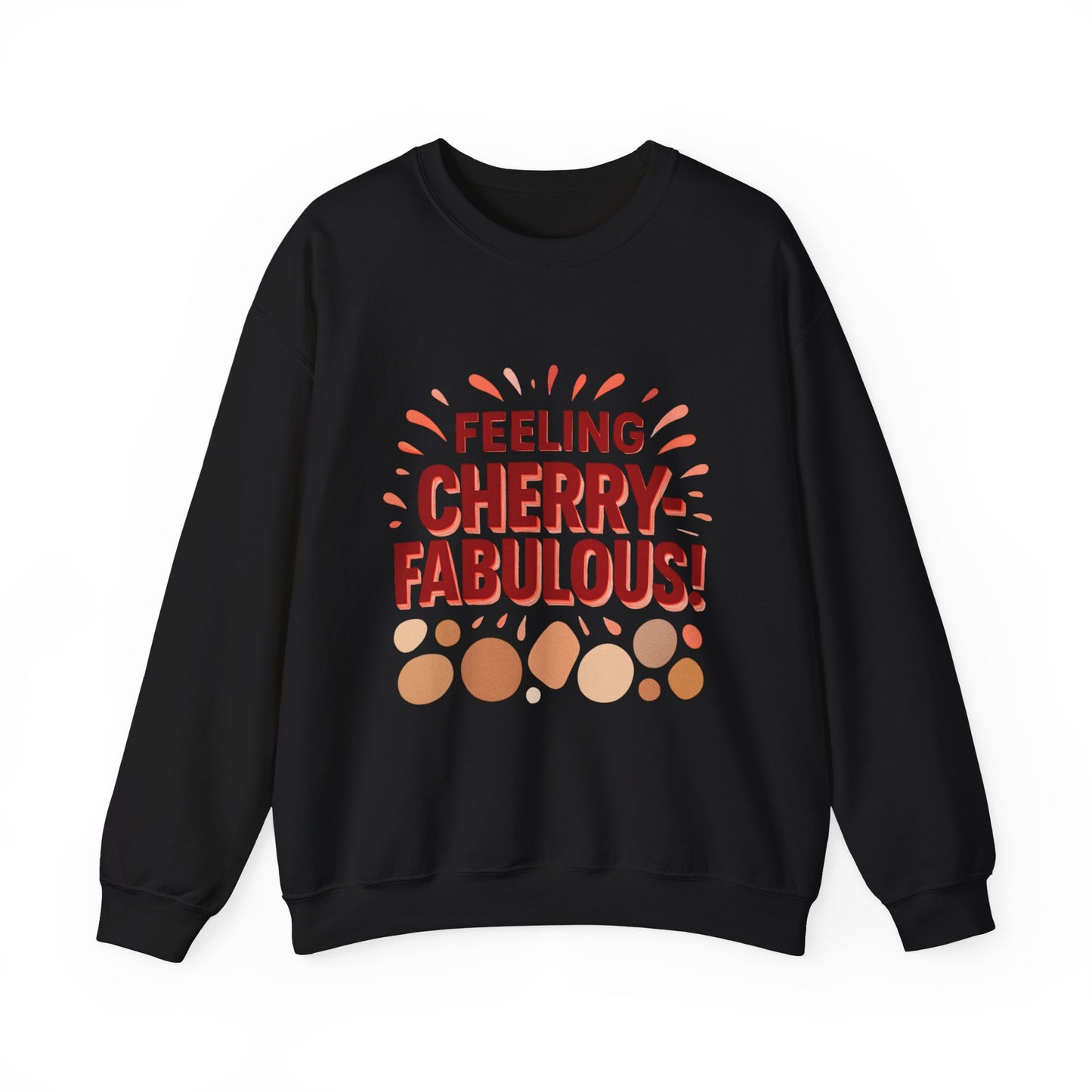 Bold cherry Sweatshirt, Cherry design on Crewneck Jumper, Unisex Pullover, Gift - Oceanfront Products