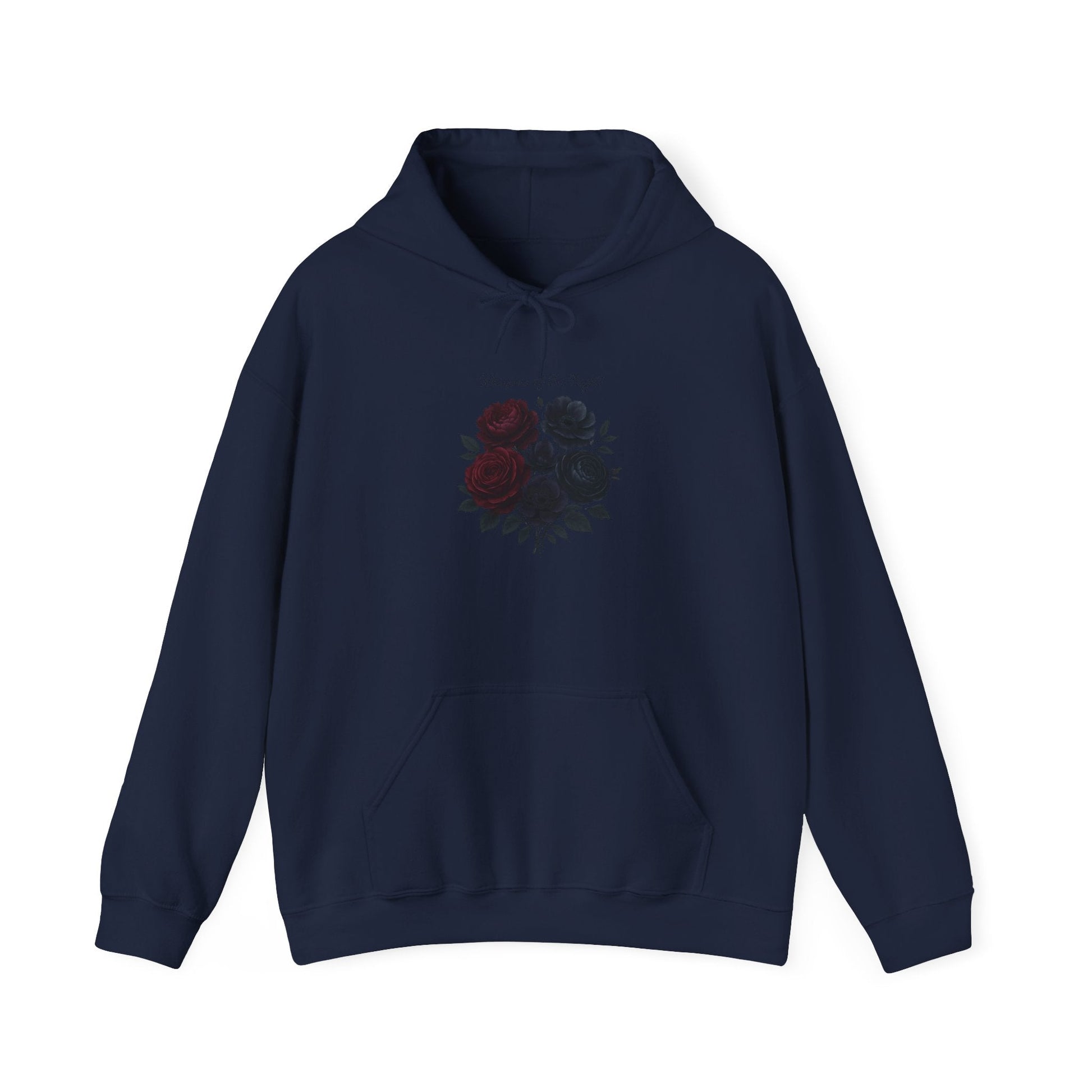 Black Floral Bouquet Hoodie | Minimal Flower Graphic Oceanfront Products