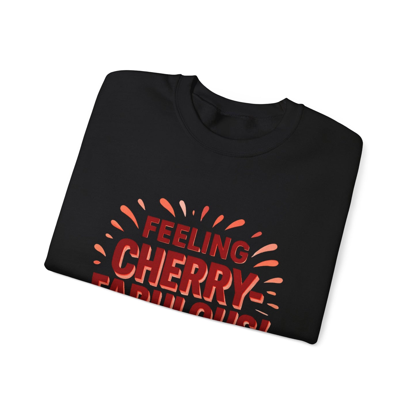 Bold cherry Sweatshirt, Cherry design on Crewneck Jumper, Unisex Pullover, Gift - Oceanfront Products