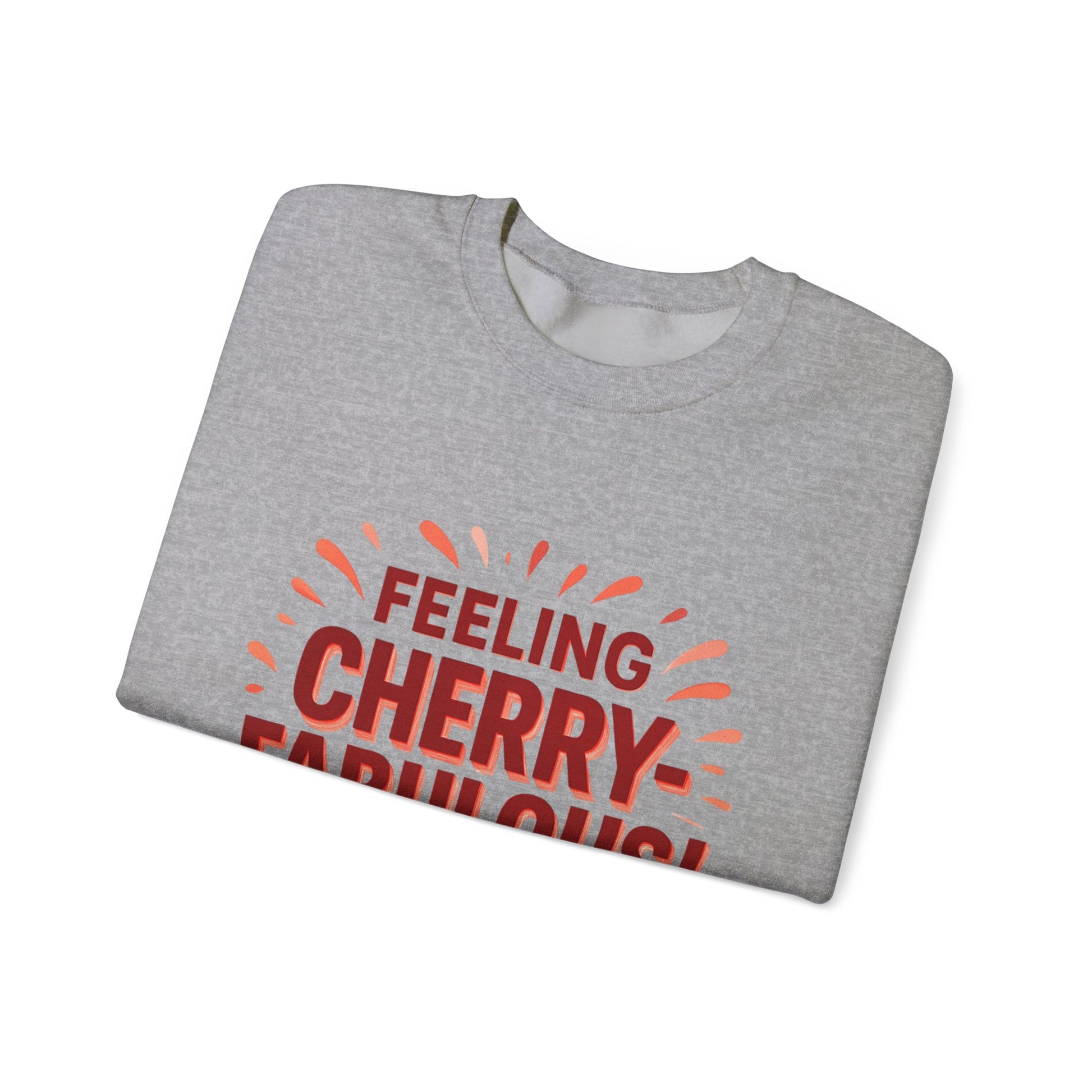 Bold cherry Sweatshirt, Cherry design on Crewneck Jumper, Unisex Pullover, Gift - Oceanfront Products