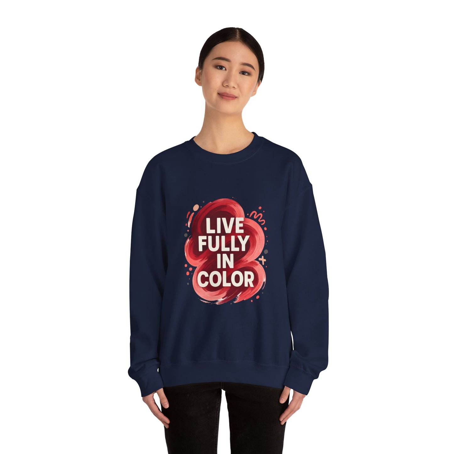 Crewneck Sweatshirt - Bold Color Palettes Cherry Coded - Oceanfront Products