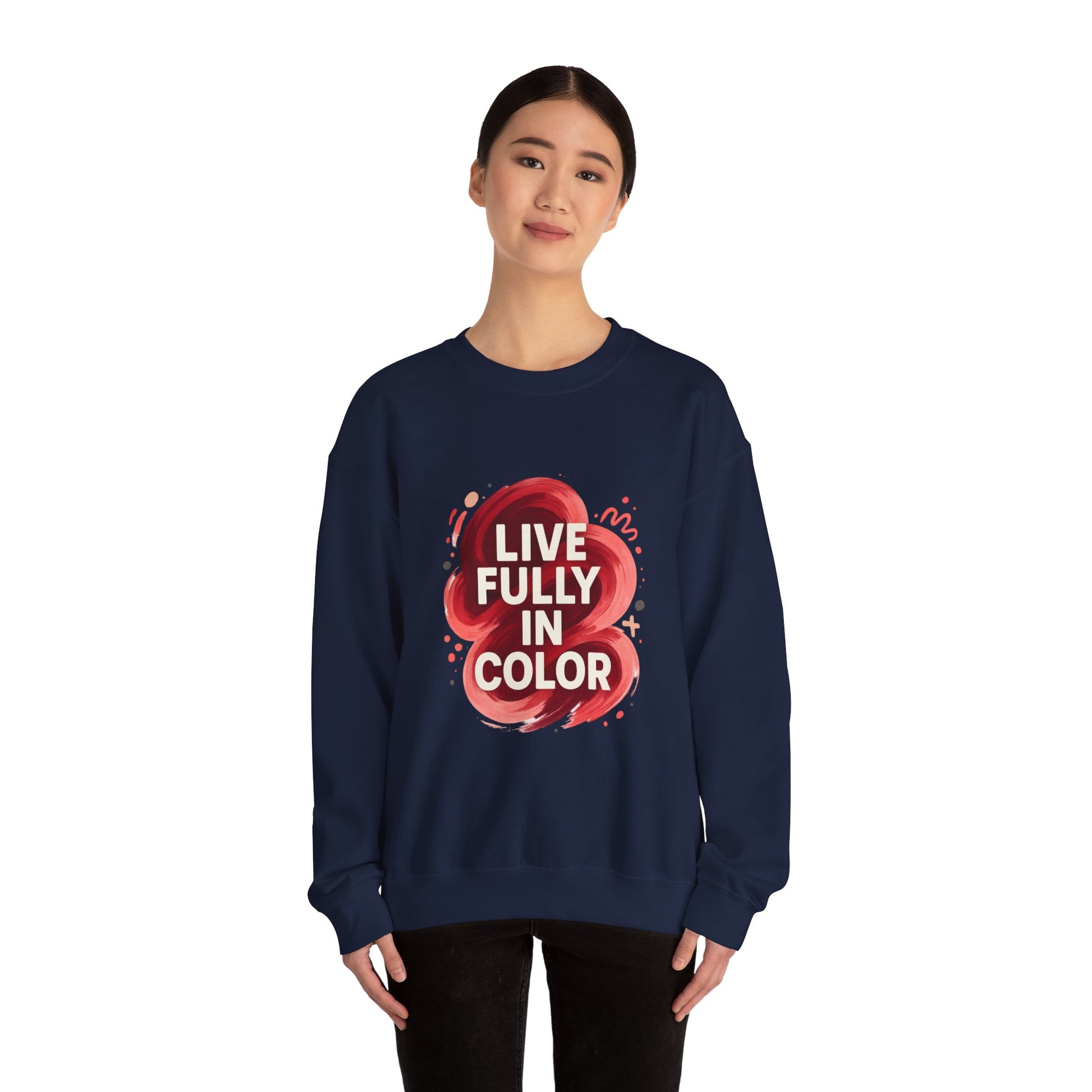Crewneck Sweatshirt - Bold Color Palettes Cherry Coded - Oceanfront Products
