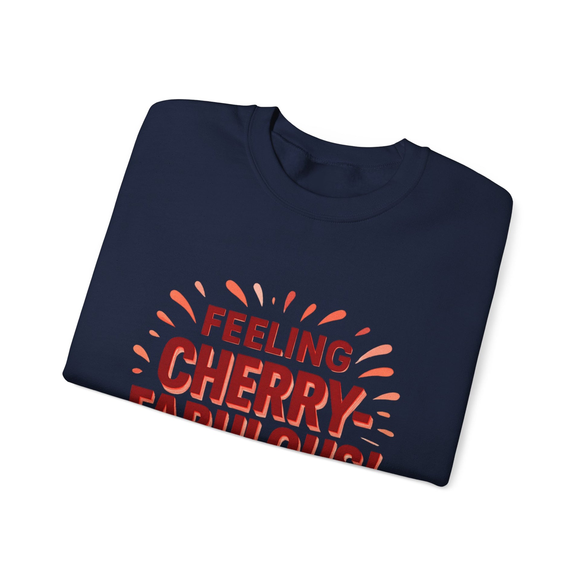 Bold cherry Sweatshirt, Cherry design on Crewneck Jumper, Unisex Pullover, Gift - Oceanfront Products