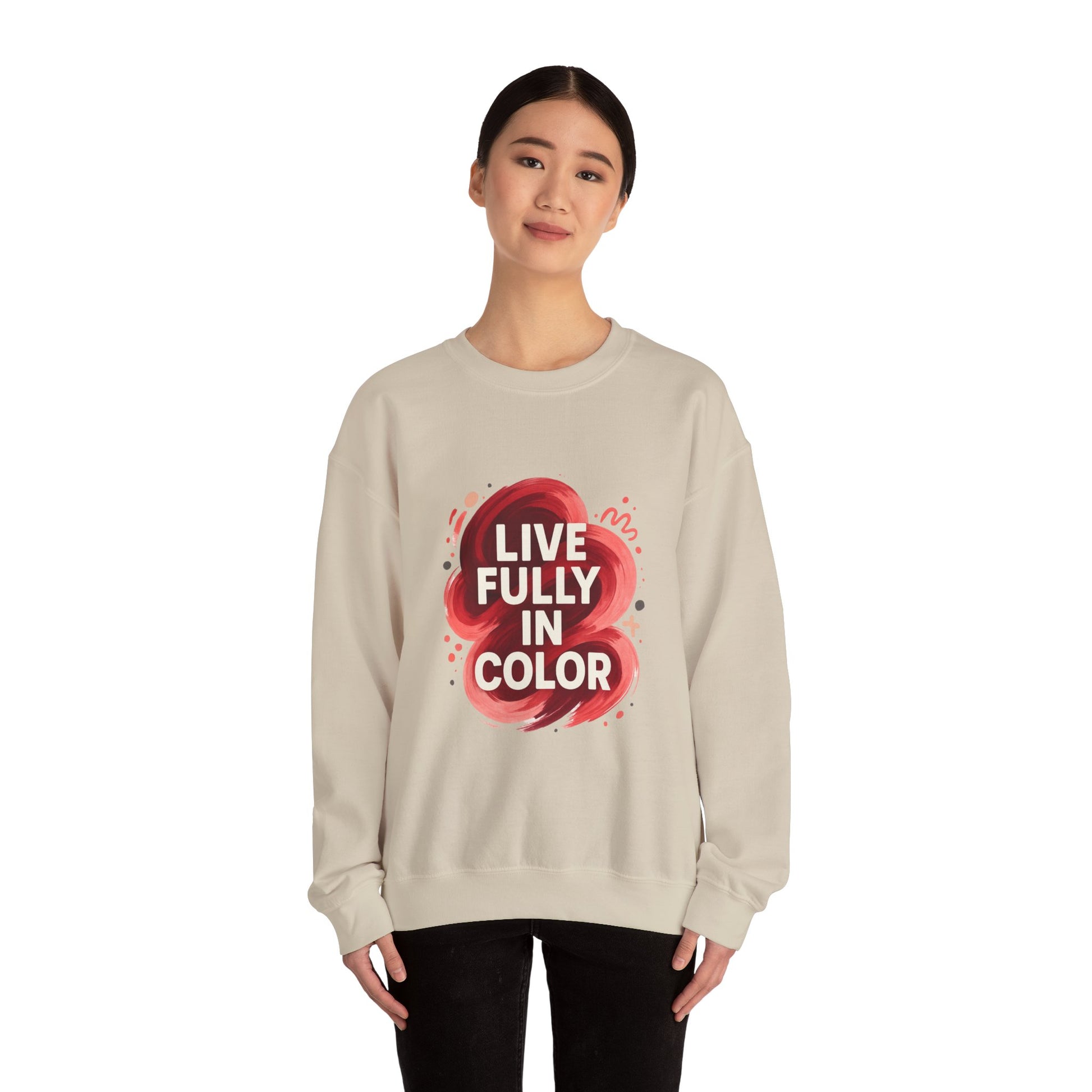 Crewneck Sweatshirt - Bold Color Palettes Cherry Coded - Oceanfront Products