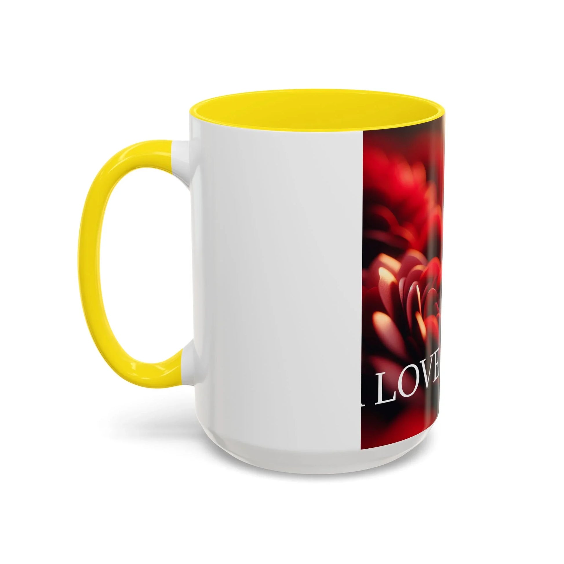 Mug - Rose Petal Timeless Love Accent Coffee Mug (11, 15oz) - Oceanfront Products