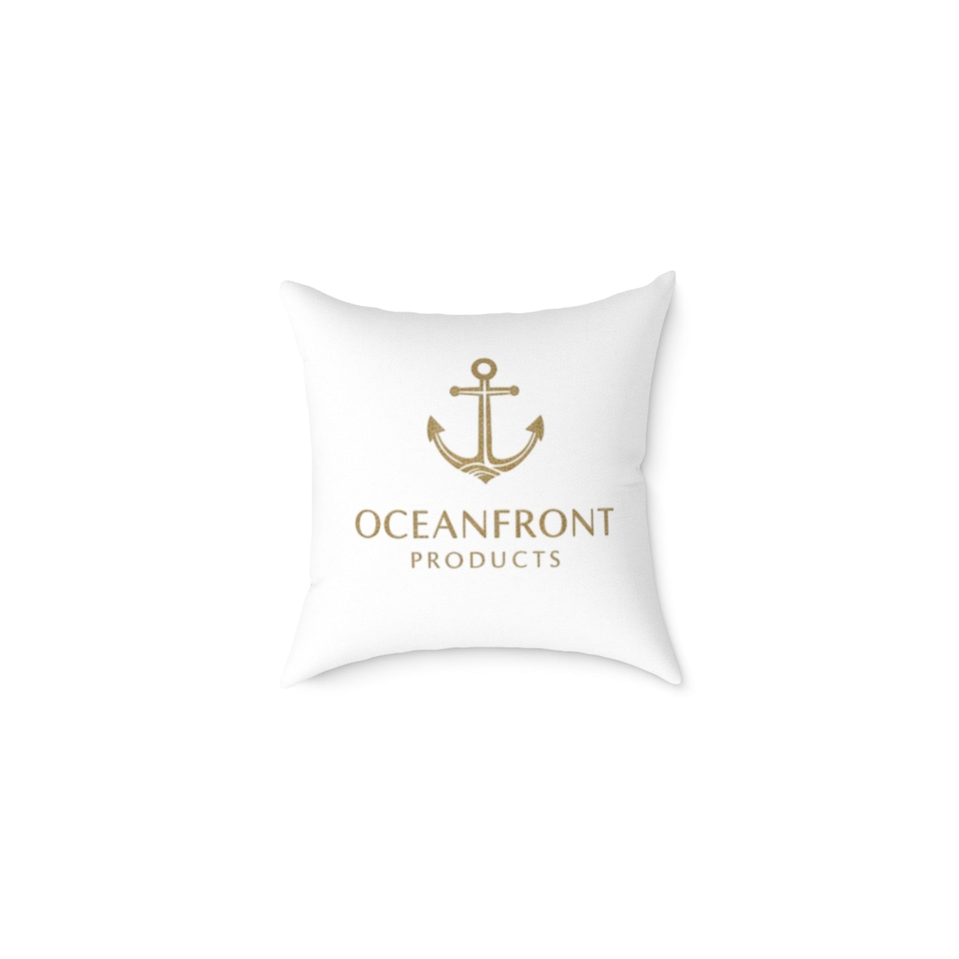Nautical Anchor Square Pillow – Oceanfront Products Coastal Decor Printify