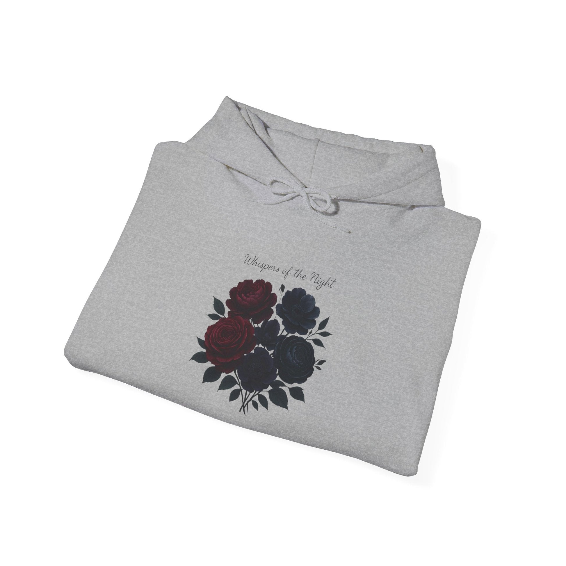Black Floral Bouquet Hoodie | Minimal Flower Graphic Oceanfront Products