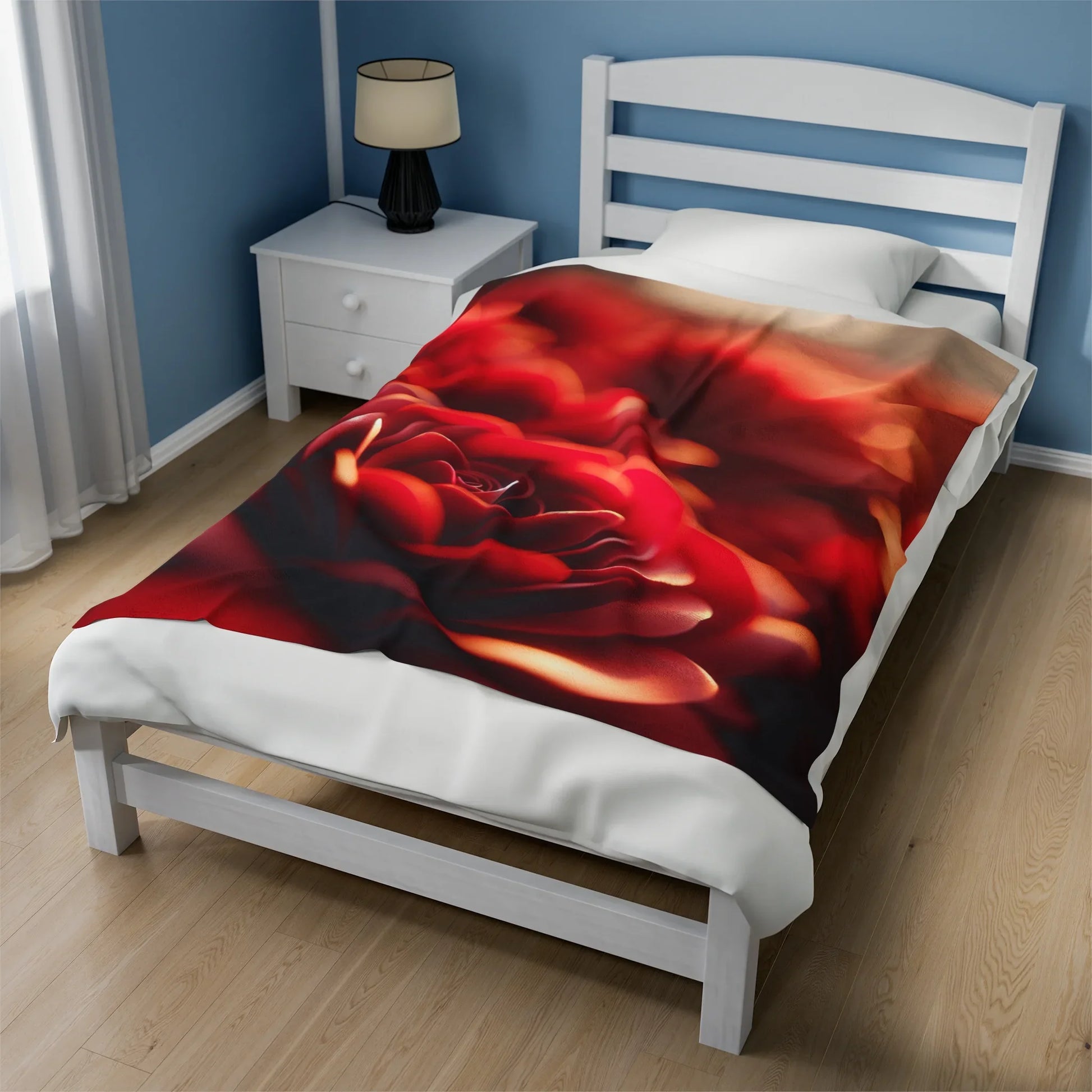 Plush Blanket - Valentine's Day Rose Petals Design - Oceanfront Products