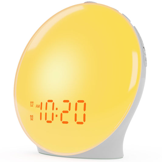Oceanfront Sunrise Glow Clock – Wake-Up Light, Sleep Aid, Dual Alarm, 7 Colors, Natural Sunrise Simulation Oceanfront Products