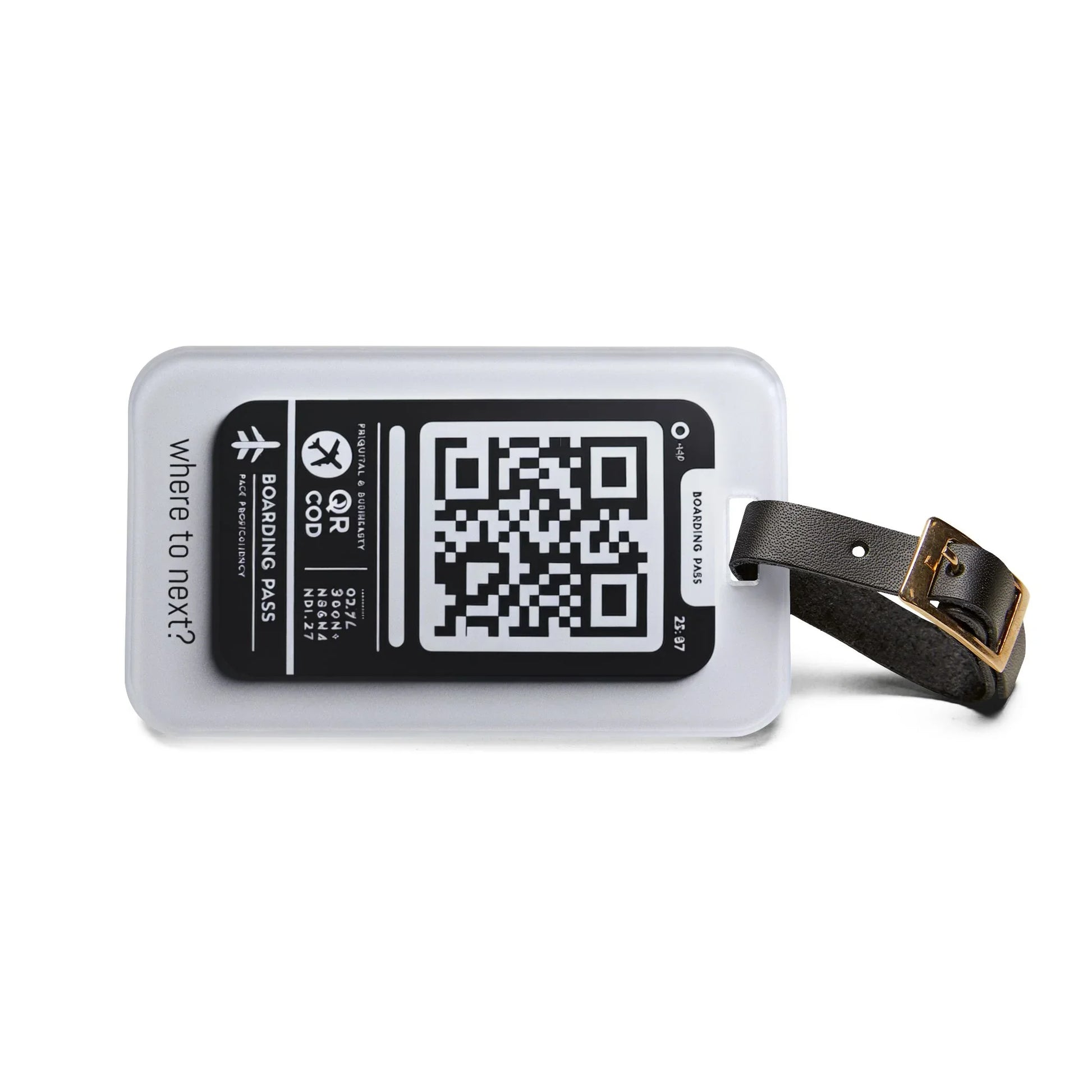 Luggage Tag - Boarding Pass QR Code Design - Oceanfront Products