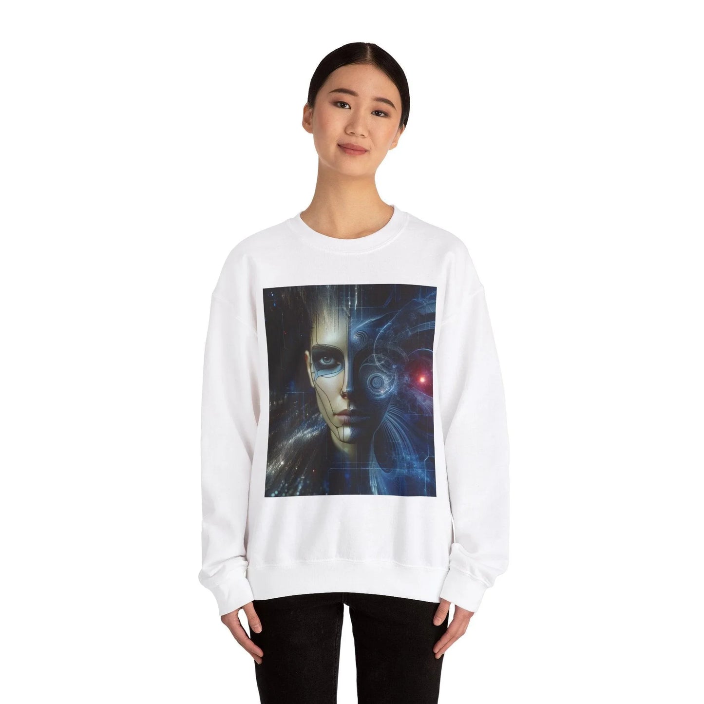 Robot Woman AI Girl Sweatshirt - Oceanfront Products