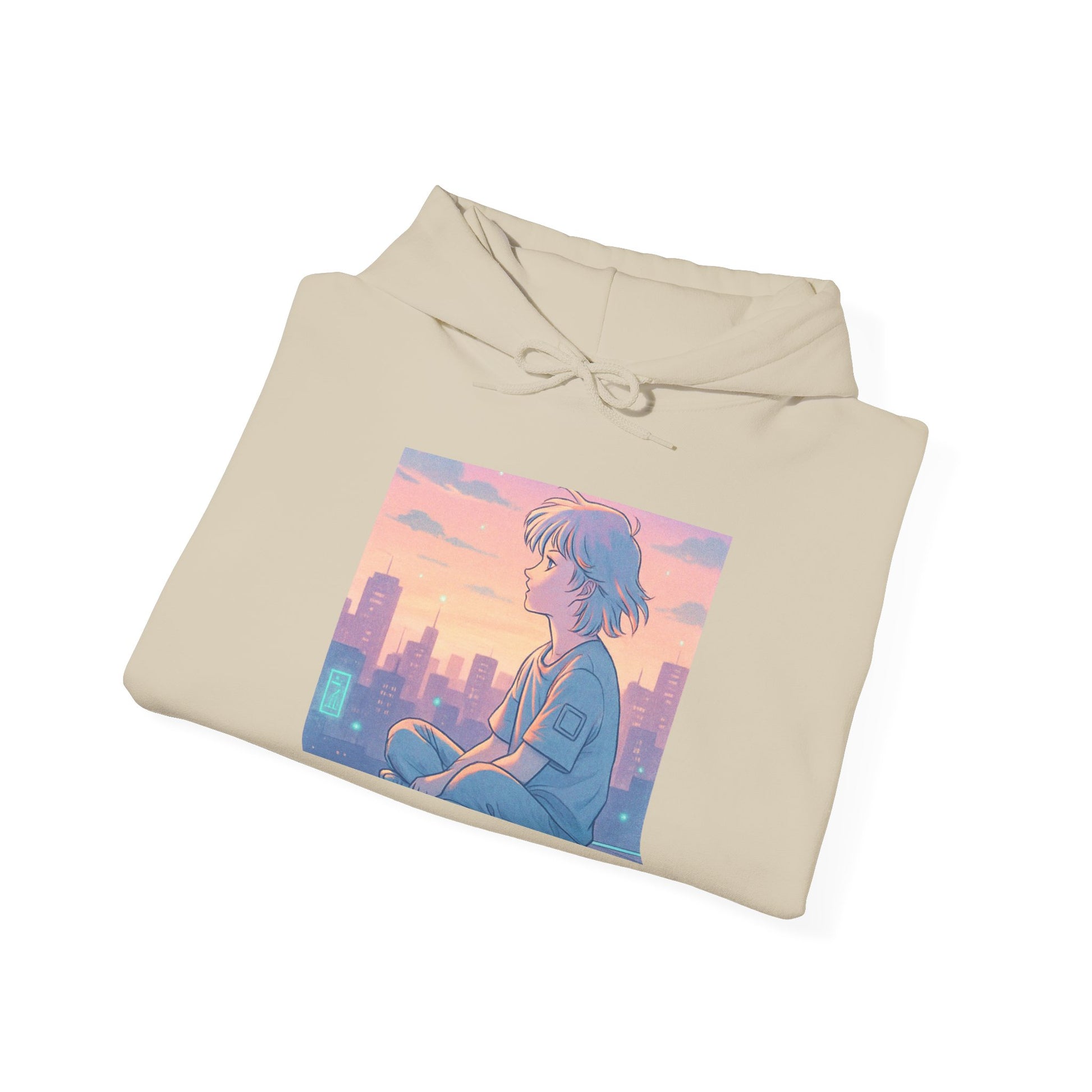Hooded Sweatshirt Lofi/Vaporwave Design - Oceanfront Products