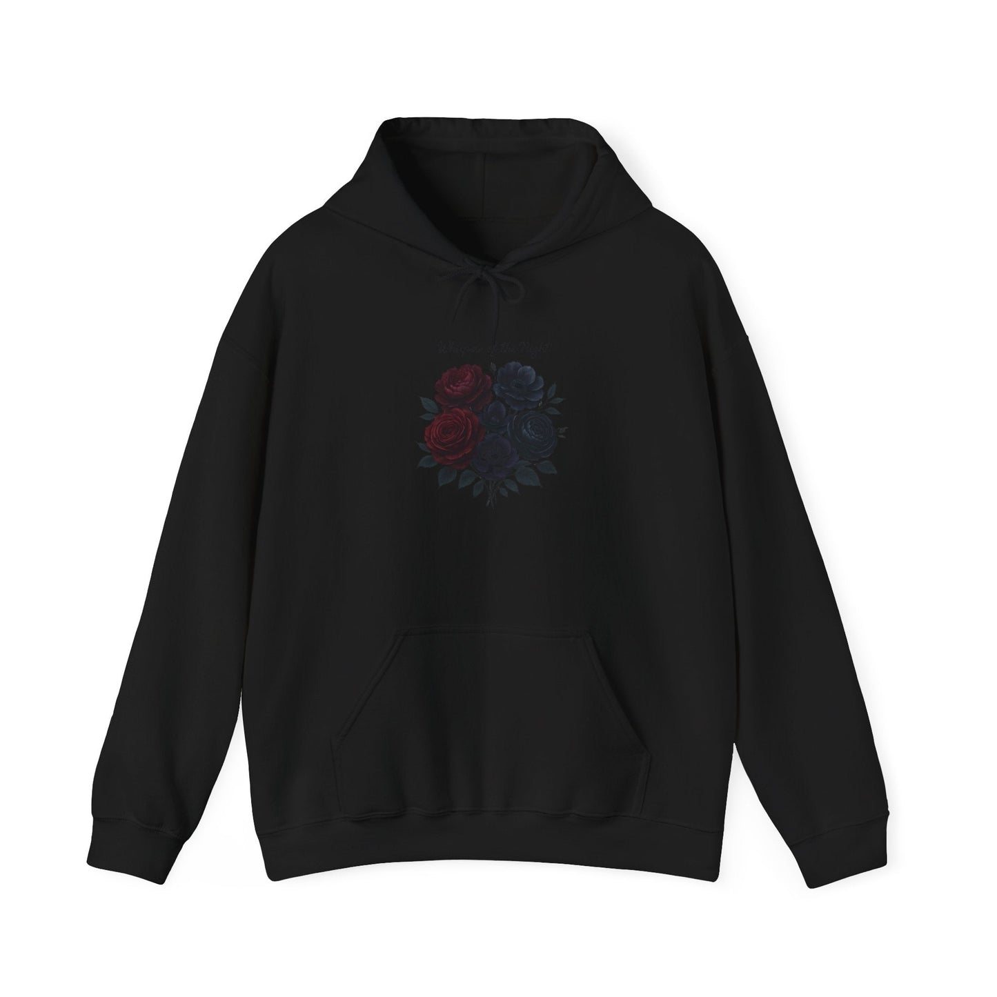 Black Floral Bouquet Hoodie | Minimal Flower Graphic Oceanfront Products
