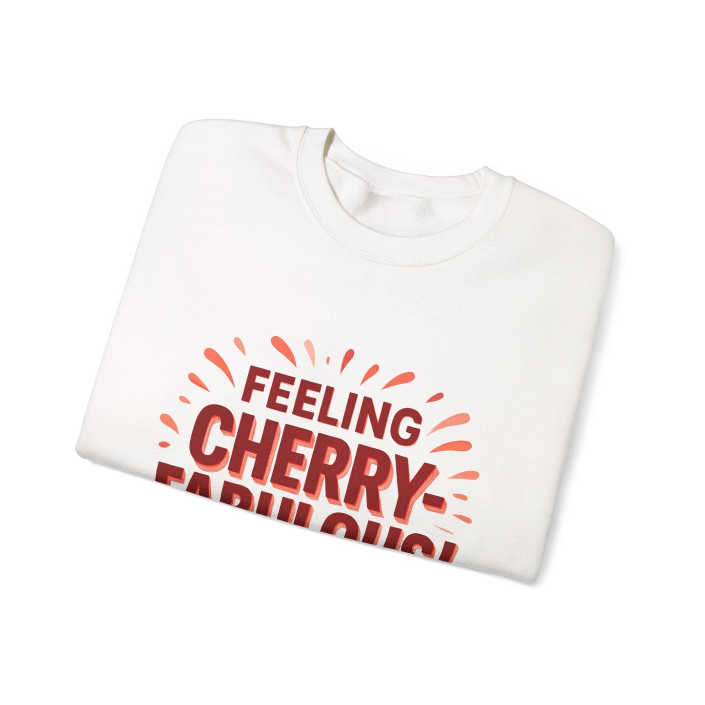 Bold cherry Sweatshirt, Cherry design on Crewneck Jumper, Unisex Pullover, Gift - Oceanfront Products