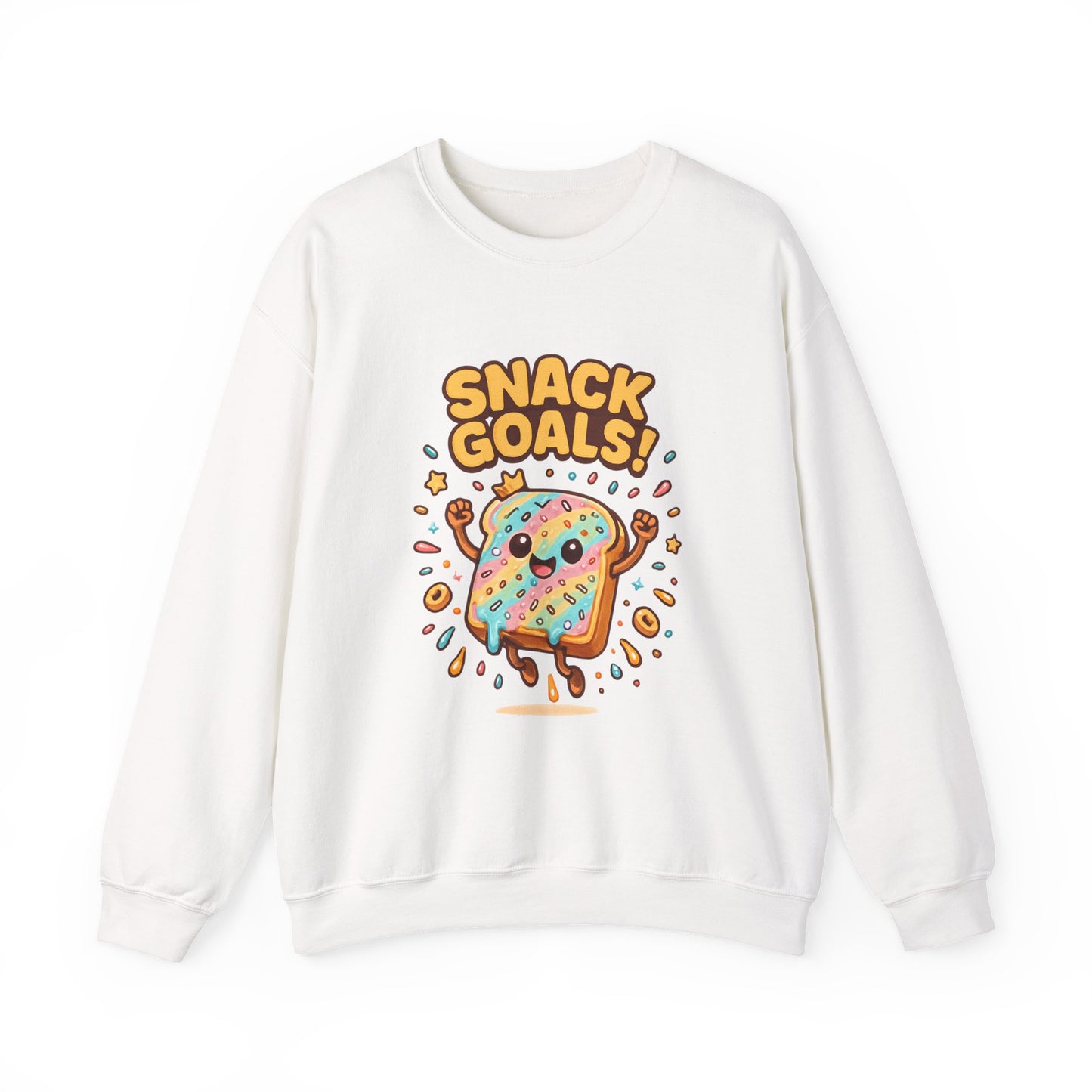 Snack Goals Sweatshirt, Foodie Gift, Comfortable Crewneck, Unisex Jumper, Funny - Oceanfront Products