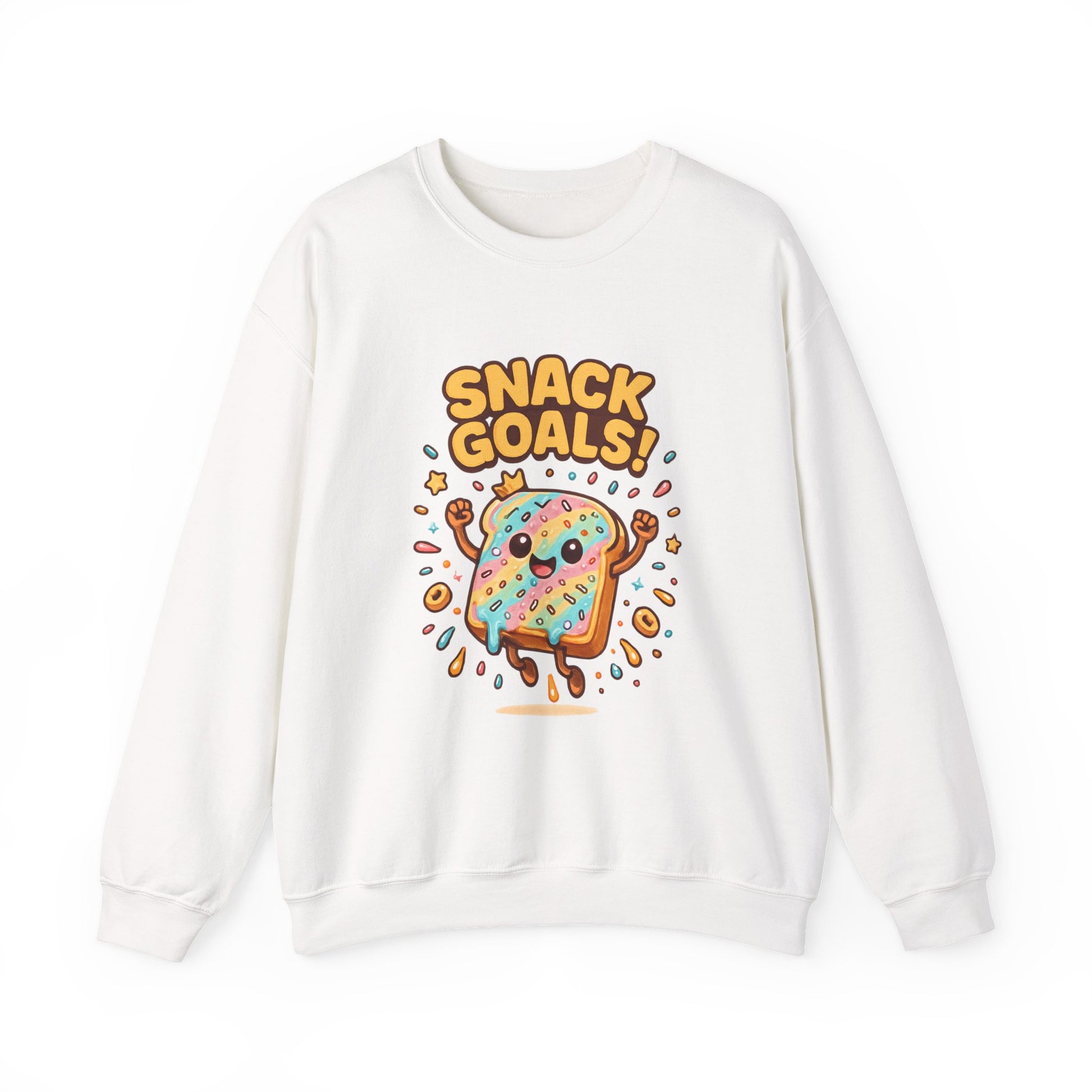 Snack Goals Sweatshirt, Foodie Gift, Comfortable Crewneck, Unisex Jumper, Funny - Oceanfront Products