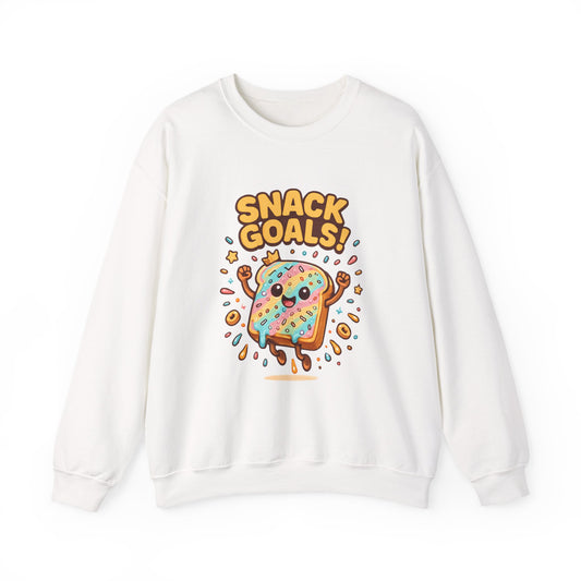 Snack Goals Sweatshirt, Foodie Gift, Comfortable Crewneck, Unisex Jumper, Funny - Oceanfront Products