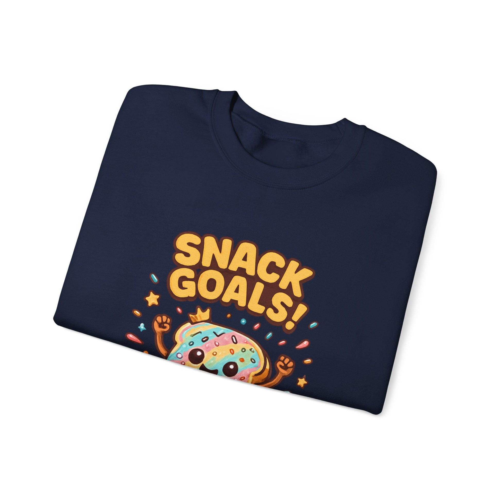 Snack Goals Sweatshirt, Foodie Gift, Comfortable Crewneck, Unisex Jumper, Funny - Oceanfront Products