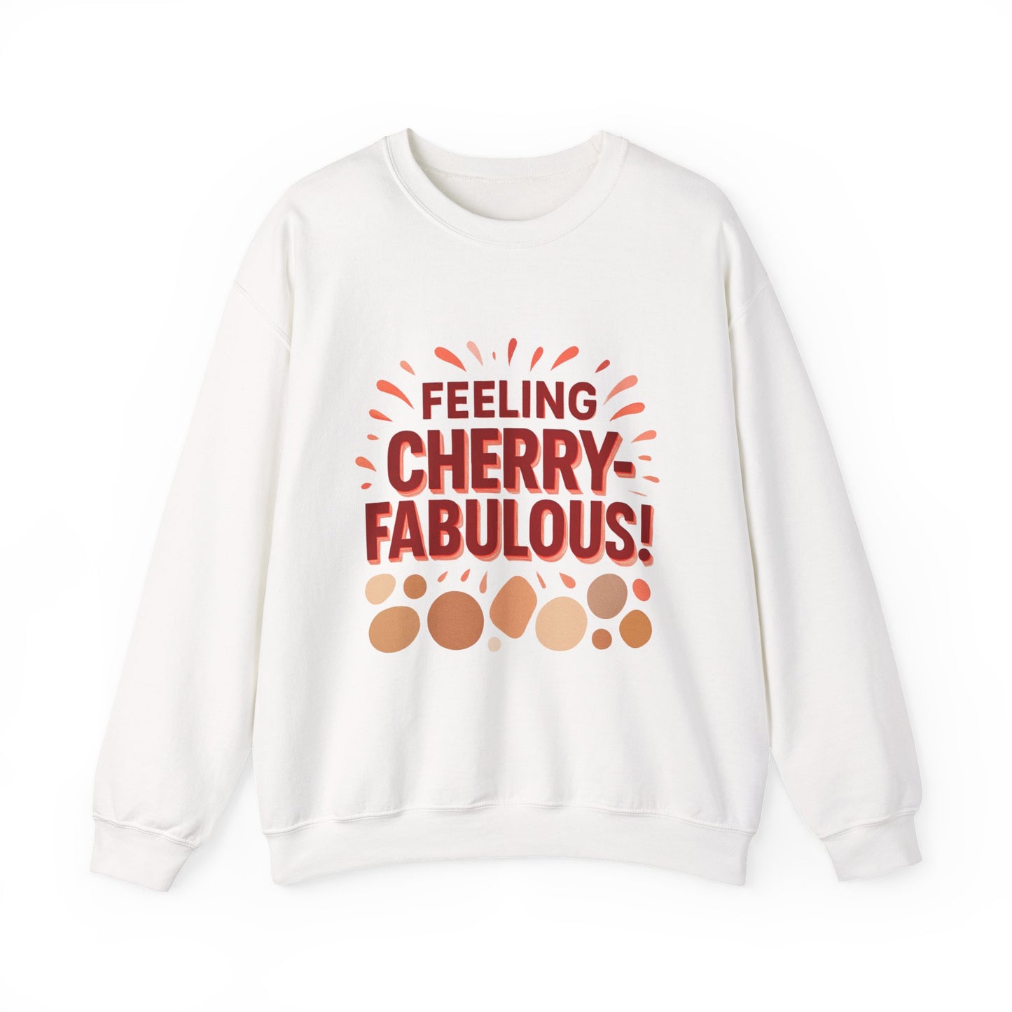 Bold cherry Sweatshirt, Cherry design on Crewneck Jumper, Unisex Pullover, Gift - Oceanfront Products