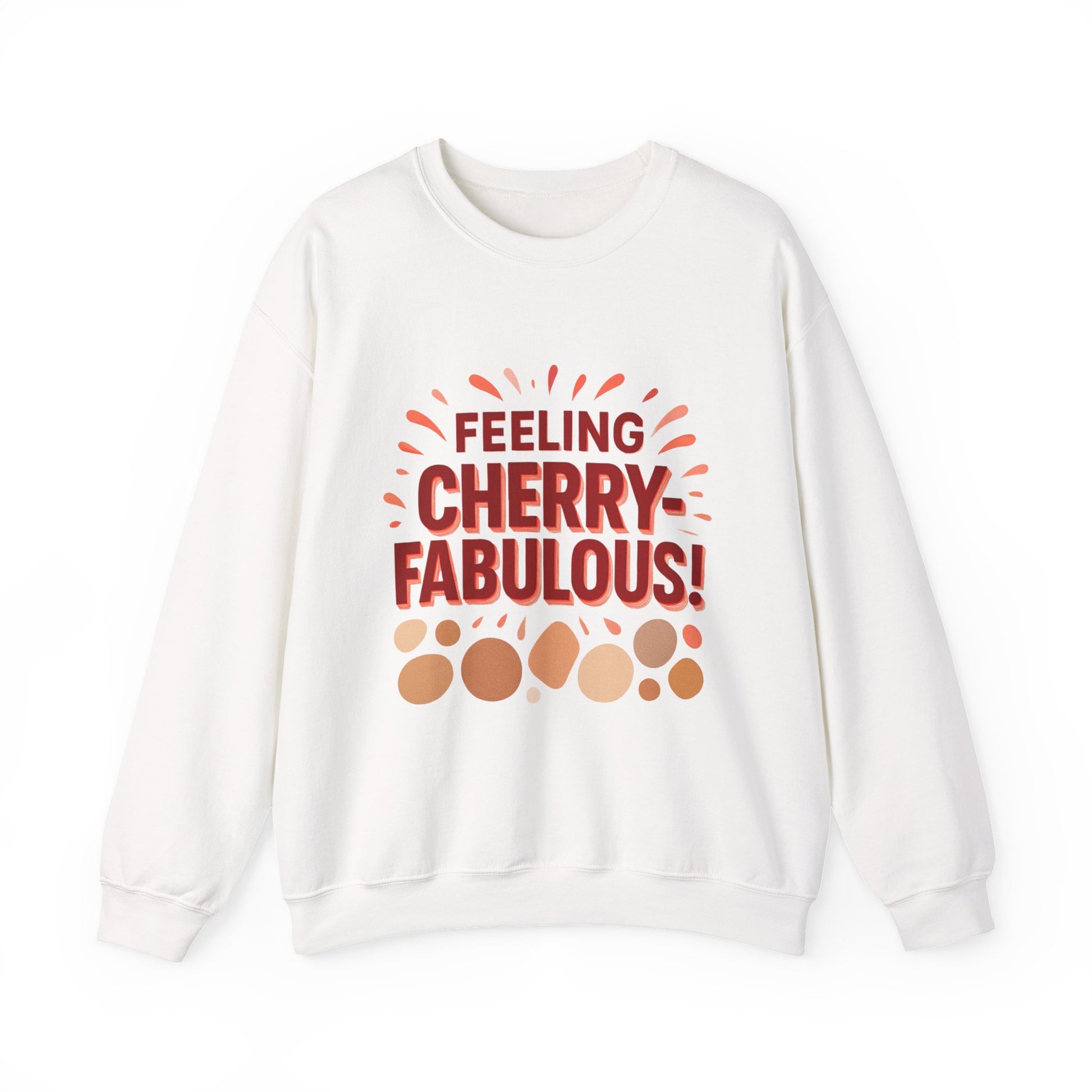 Bold cherry Sweatshirt, Cherry design on Crewneck Jumper, Unisex Pullover, Gift - Oceanfront Products