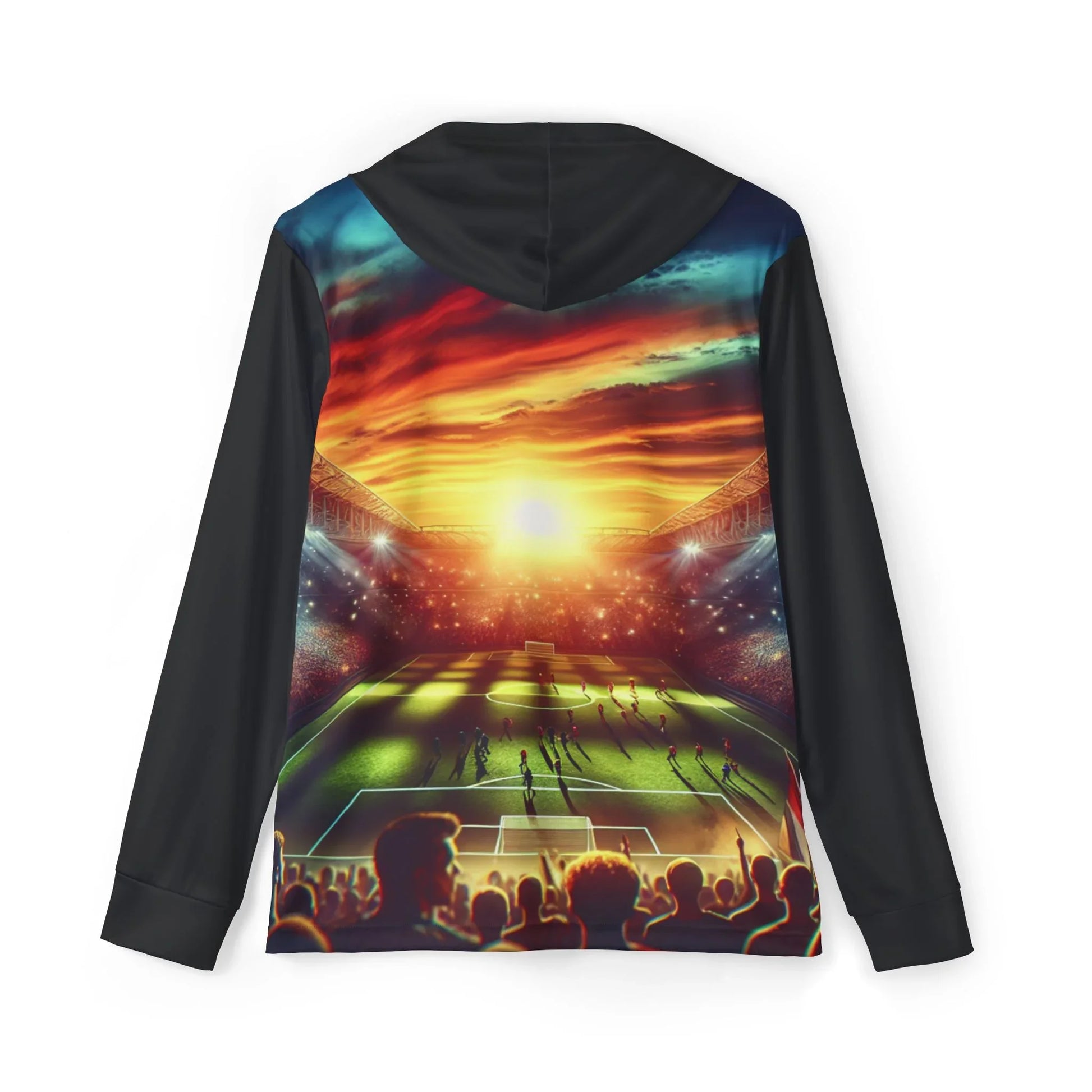 Sports Warmup Hoodie - Football Sunset Fan at Stadium Design - Oceanfront Products