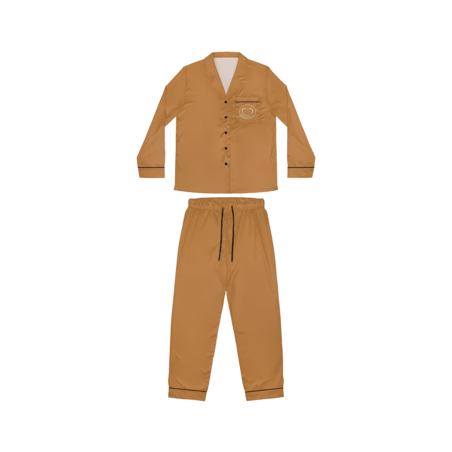 Golden Hour Soft Life Satin Pajama Set – Champagne Edition | Oceanfront Products Printify