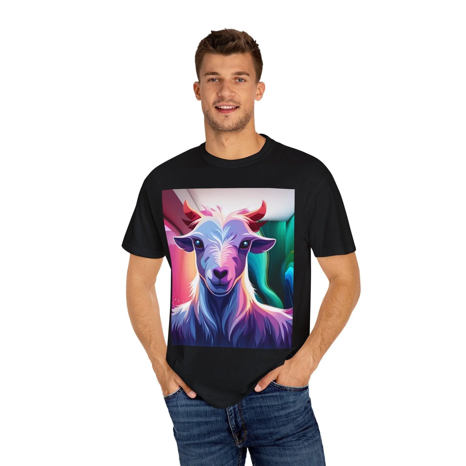 Colorful Goat Graphic Women's T-Shirt: A Blend of Style and Playfulness - Oceanfront Products