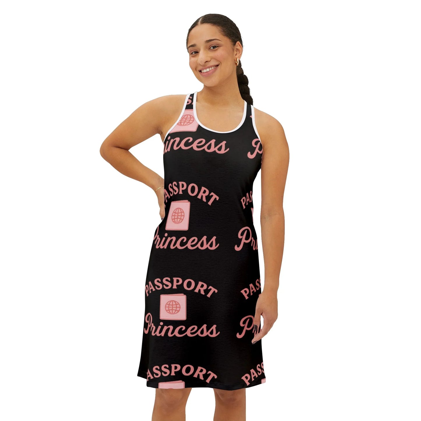 Passport Princess Racerback Dress | Travel Outfit, Vacation Dress, Summer Style, Resort Wear, Gift for Her - Oceanfront Products