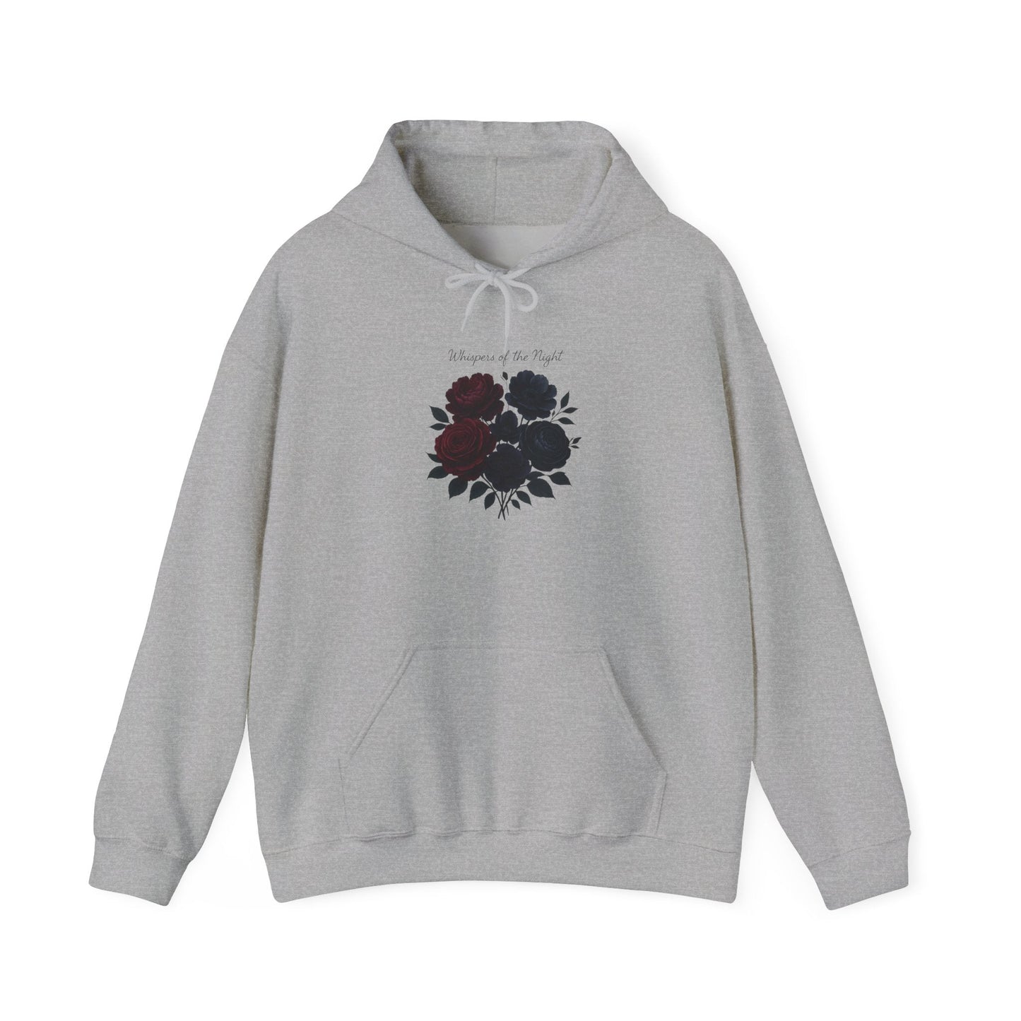 Black Floral Bouquet Hoodie | Minimal Flower Graphic Oceanfront Products