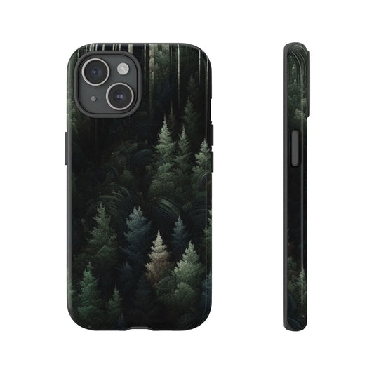 Phone Cases - Deep Dark Forest Nature Design - Oceanfront Products