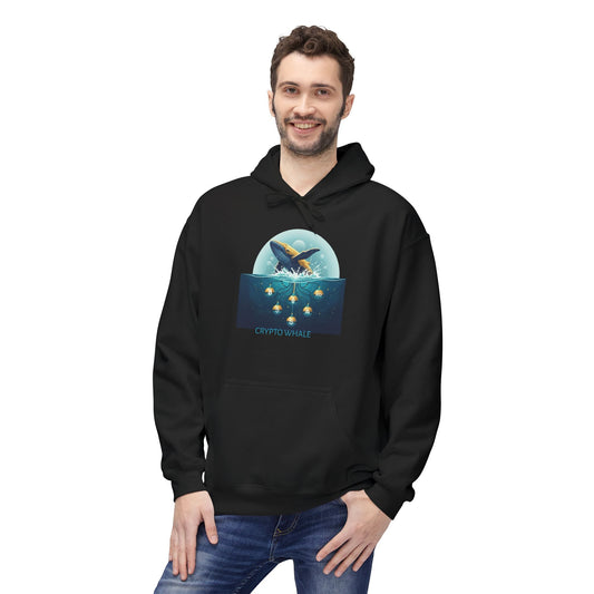 Hooded Sweatshirt - Crypto Whale 'Depths of Decentralization' Printify