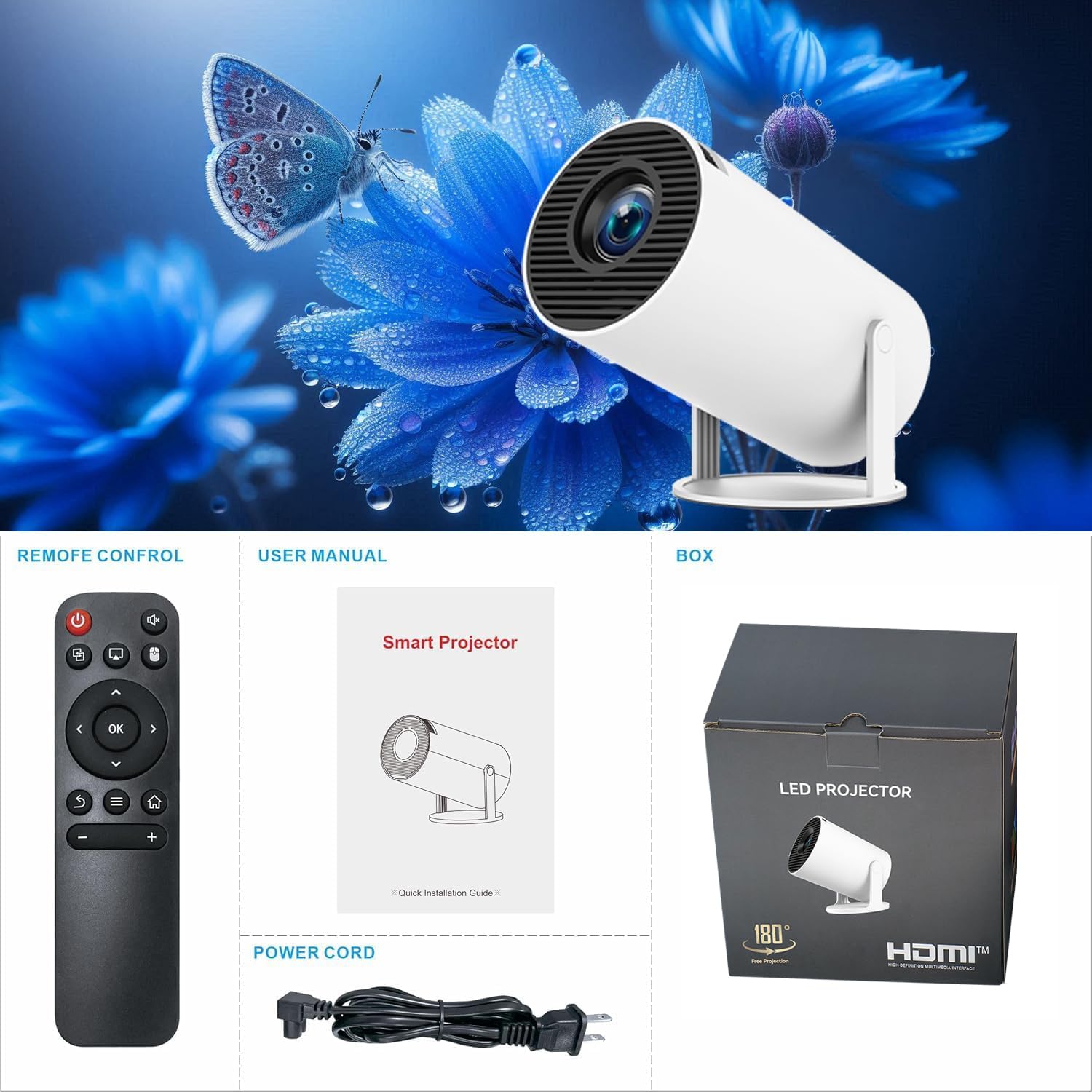 Oceanfront Mini Cinema Projector™ – Full HD 1080p Portable Projector, Travel-Ready Movie Night System Oceanfront Products