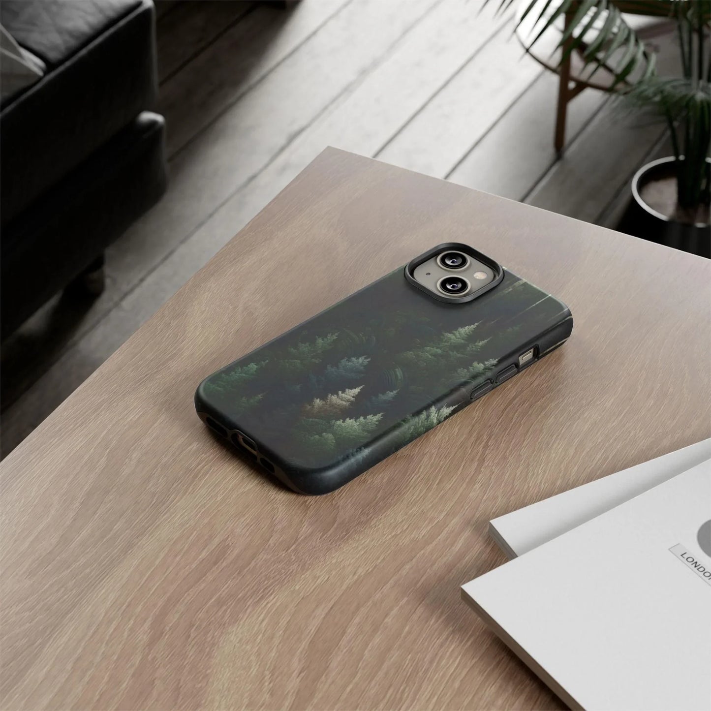 Phone Cases - Deep Dark Forest Nature Design - Oceanfront Products