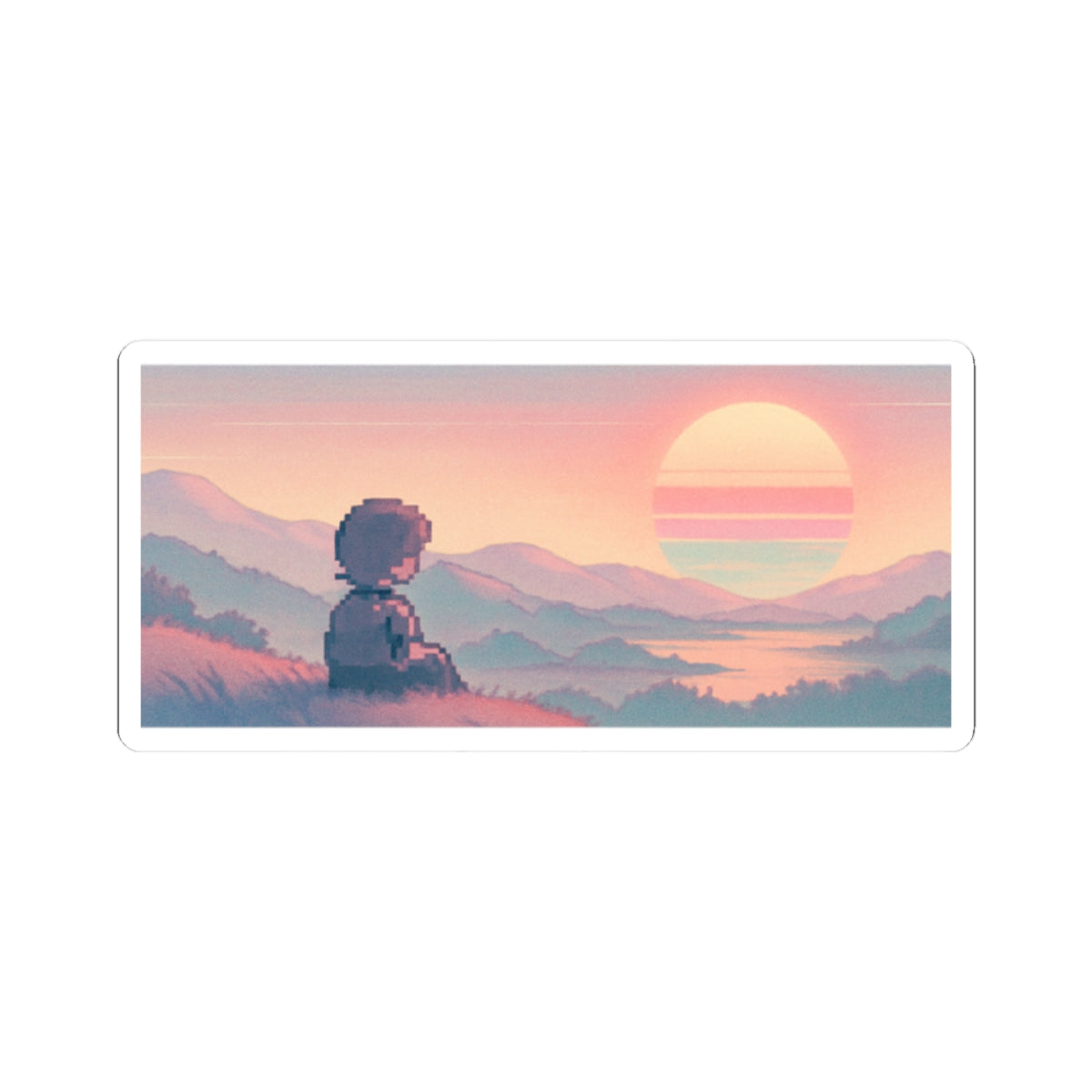 Lo-fi Anime/Vaporwave Kiss-Cut Stickers - Oceanfront Products