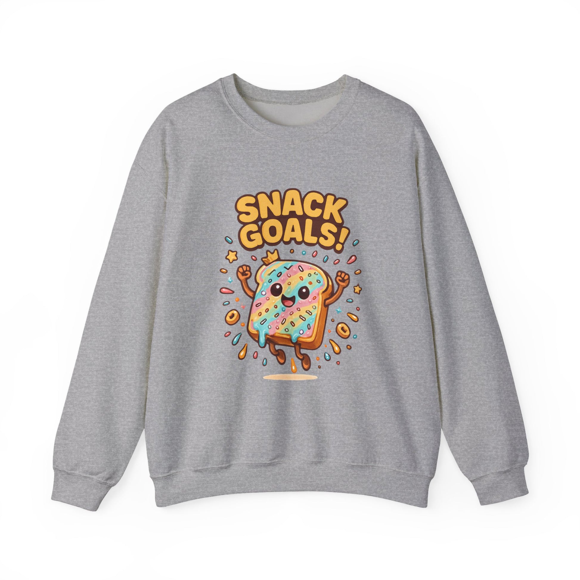 Snack Goals Sweatshirt, Foodie Gift, Comfortable Crewneck, Unisex Jumper, Funny - Oceanfront Products