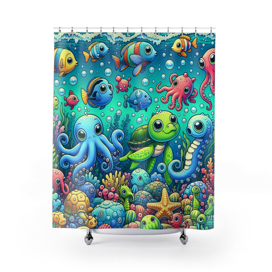 Ocean Adventure Shower Curtain Oceanfront Products