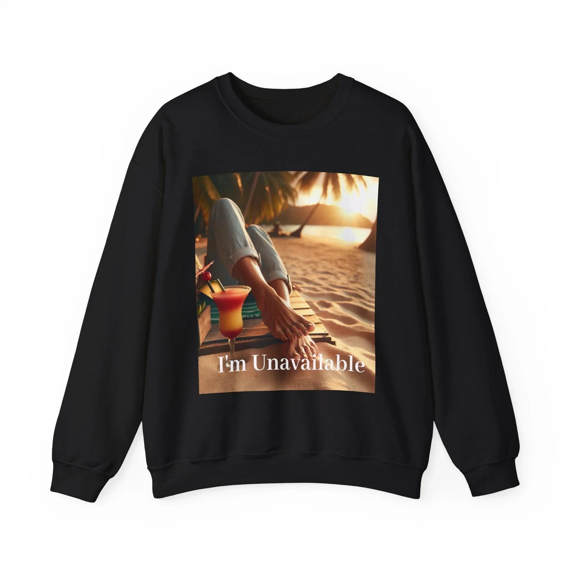 Sand Beach Woman Feet Crewneck Sweatshirt - Oceanfront Products