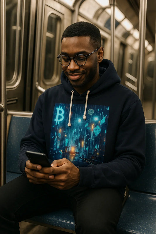 Futuristic Cryptocurrency Hoodie - Oceanfront Products