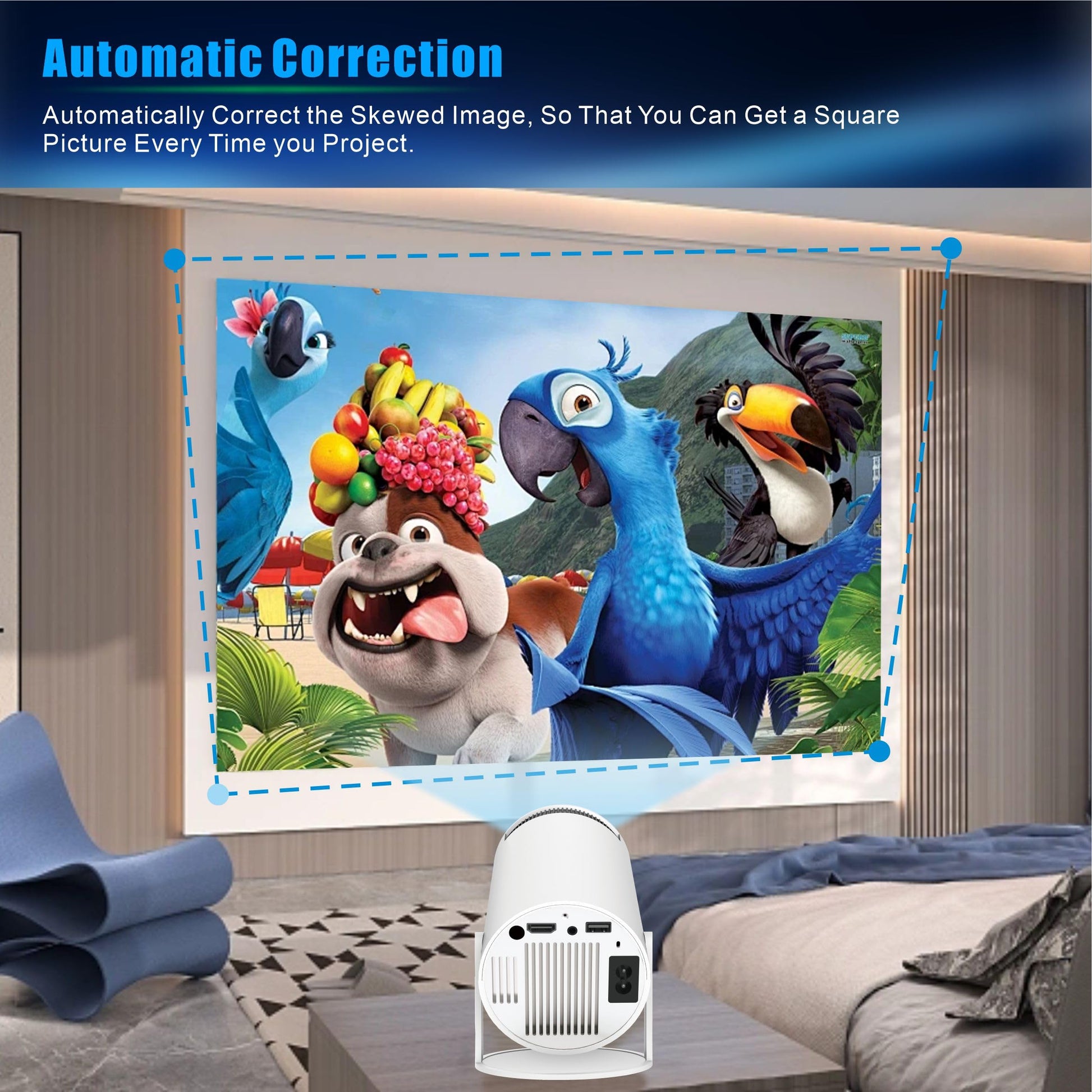 Oceanfront Mini Cinema Projector™ – Full HD 1080p Portable Projector, Travel-Ready Movie Night System Oceanfront Products