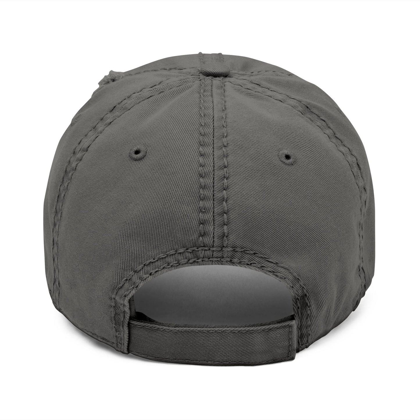 Distressed Embroidered Whale Tail Dad Hat — Coastal Casual Baseball Cap Printify