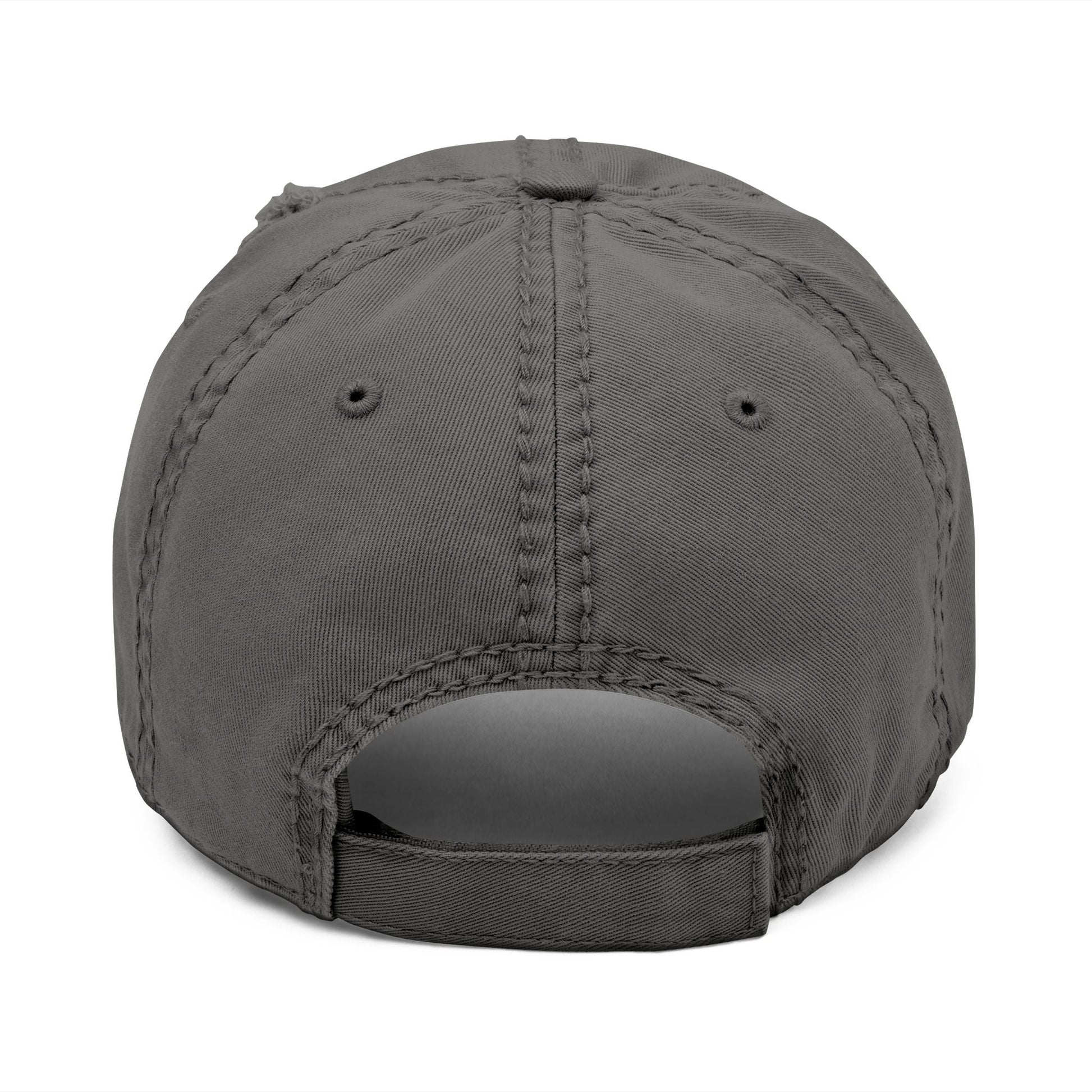 Distressed Embroidered Whale Tail Dad Hat — Coastal Casual Baseball Cap Printify