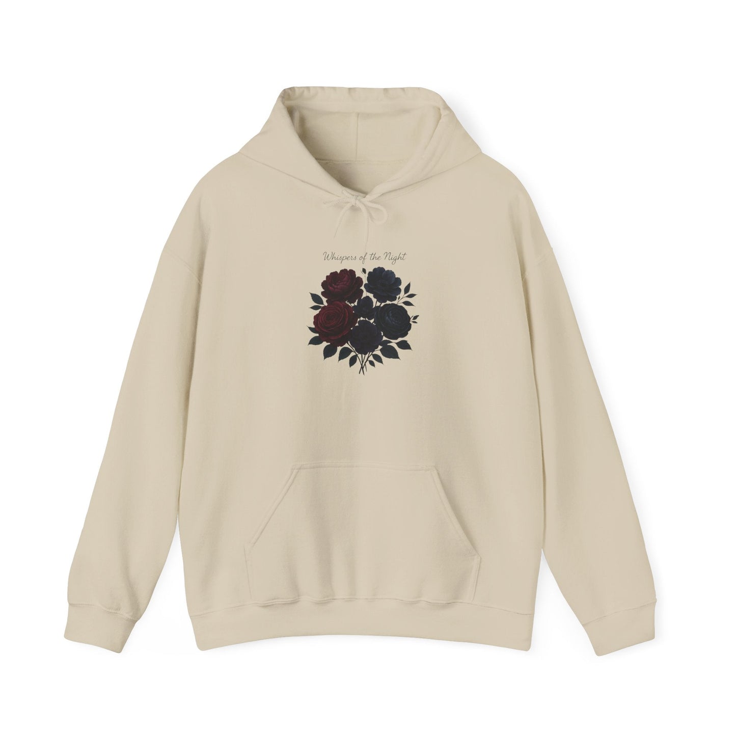 Black Floral Bouquet Hoodie | Minimal Flower Graphic Oceanfront Products