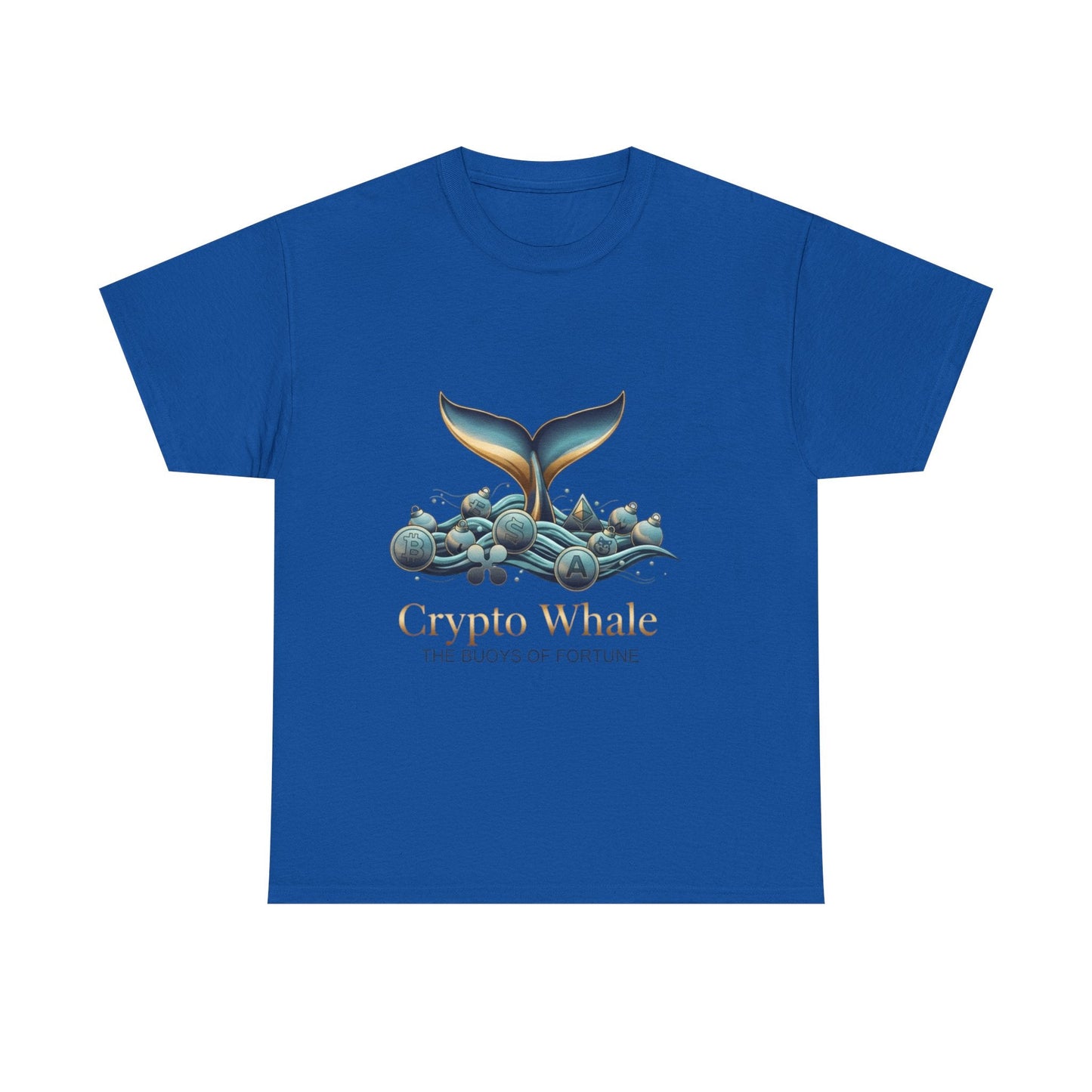 Crypto Whale T-Shirt — "Crypto Whale: The Buoys of Fortune" Graphic Tee Printify